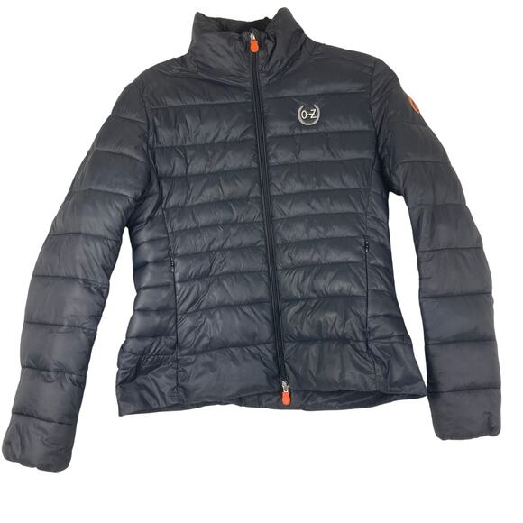 Save the Duck Carly Lightweight 2/M Women Black Puffer Jacket Oz Inc Vegan Flaw - Picture 1 of 10